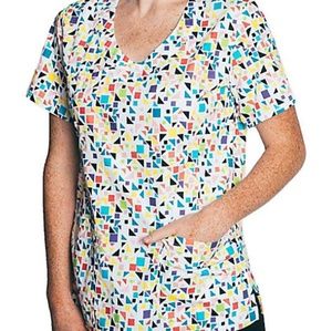 Confetti Scrub Top